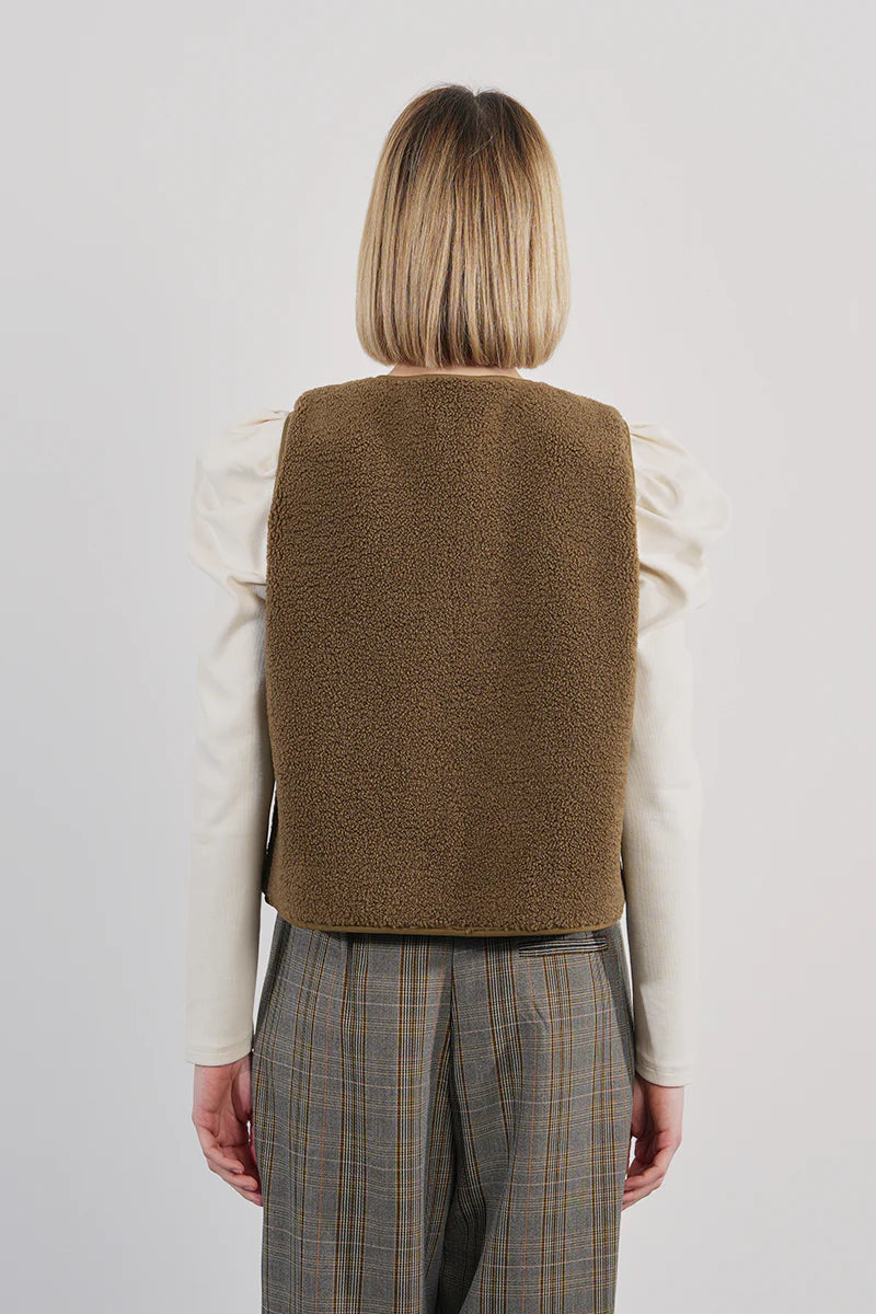 Young Ladies Woven Sleeveless Jacket