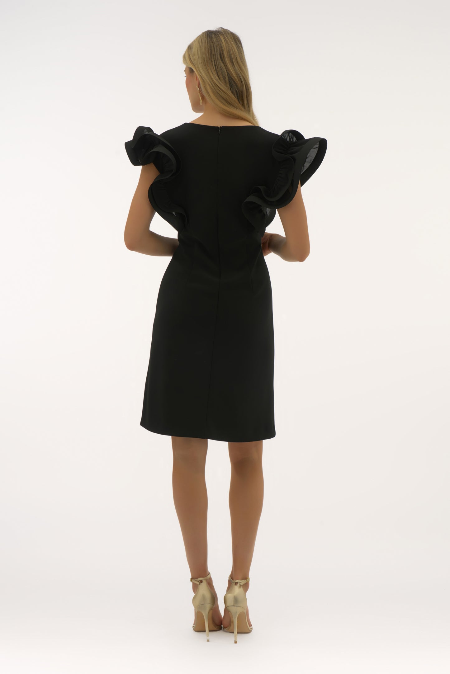 Signature | Silky Knit And Georgette Shift Dress