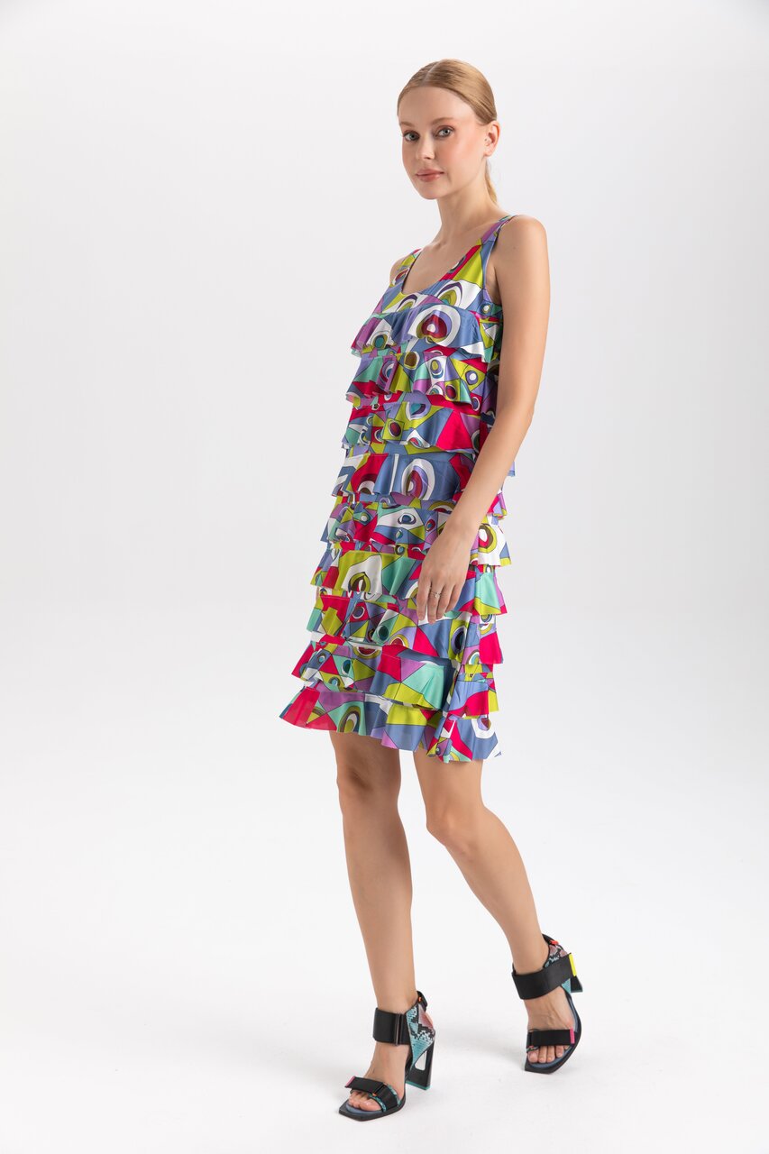 Abstract Print Cha Cha Dress