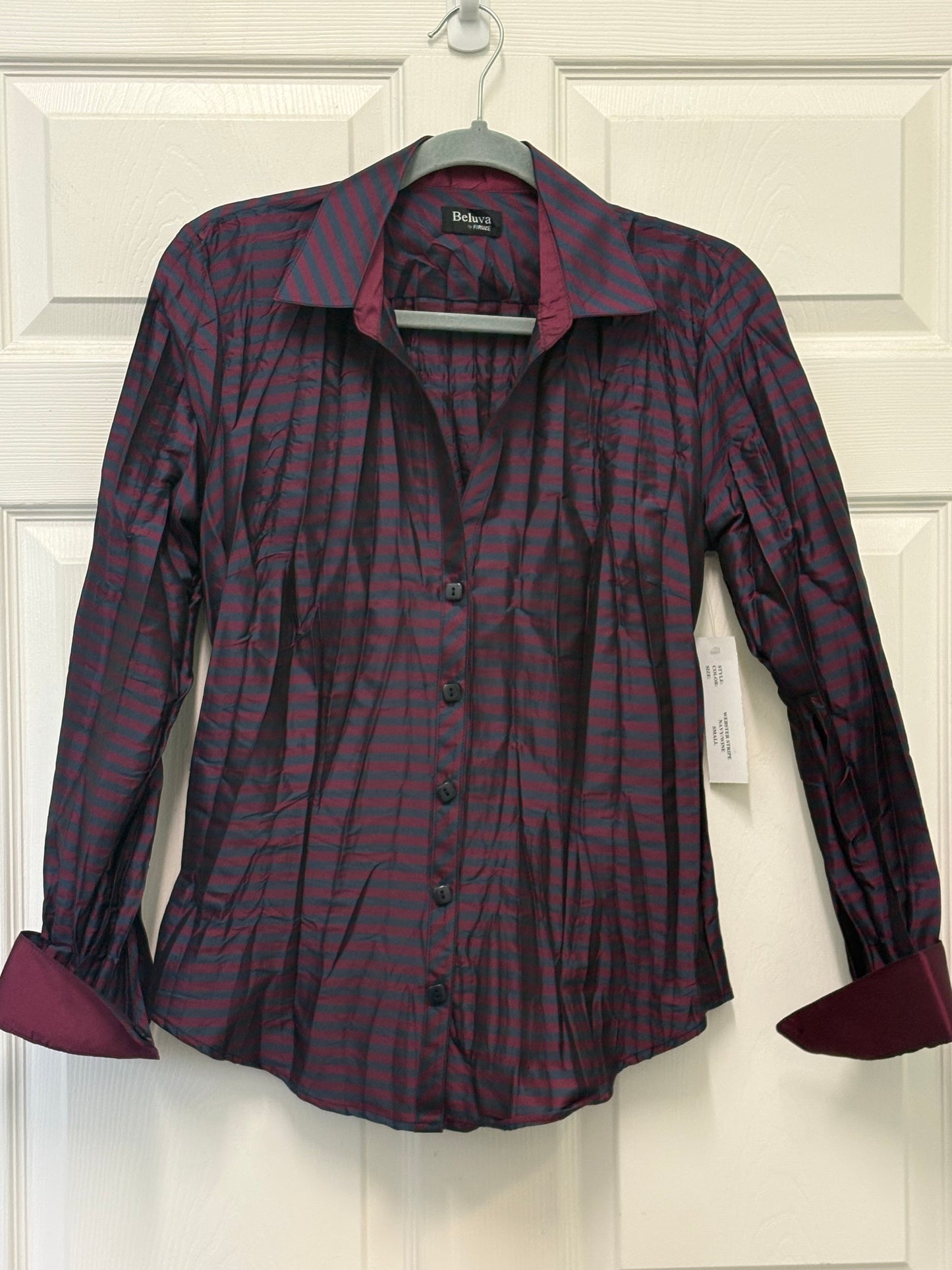 Webster Stripe Navy and Wine