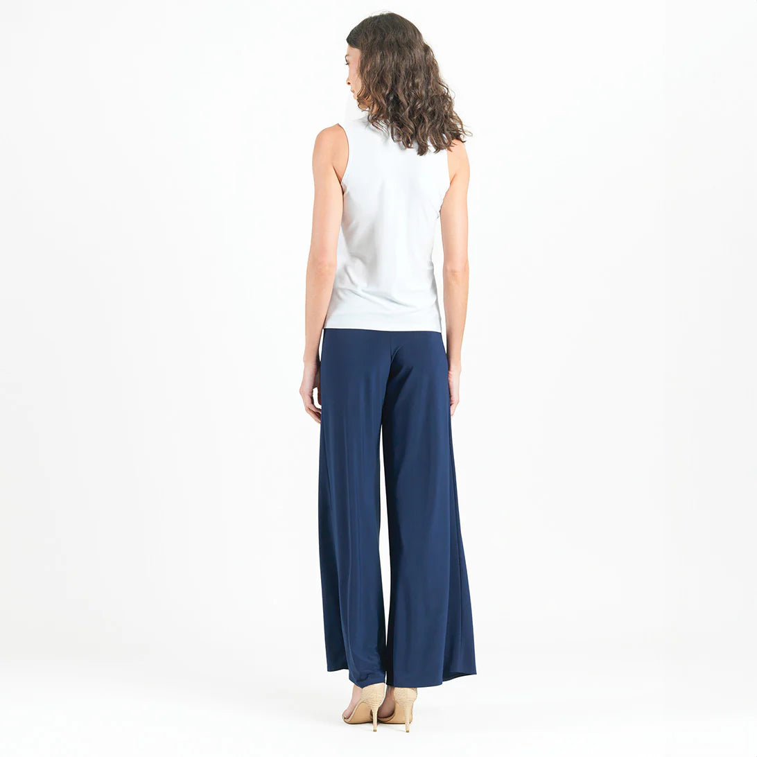 Sleeveless V-Neck Center Front Tie Top