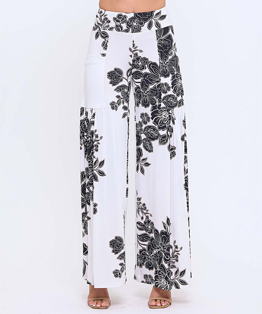 Printed Pocket Palazzo Pants