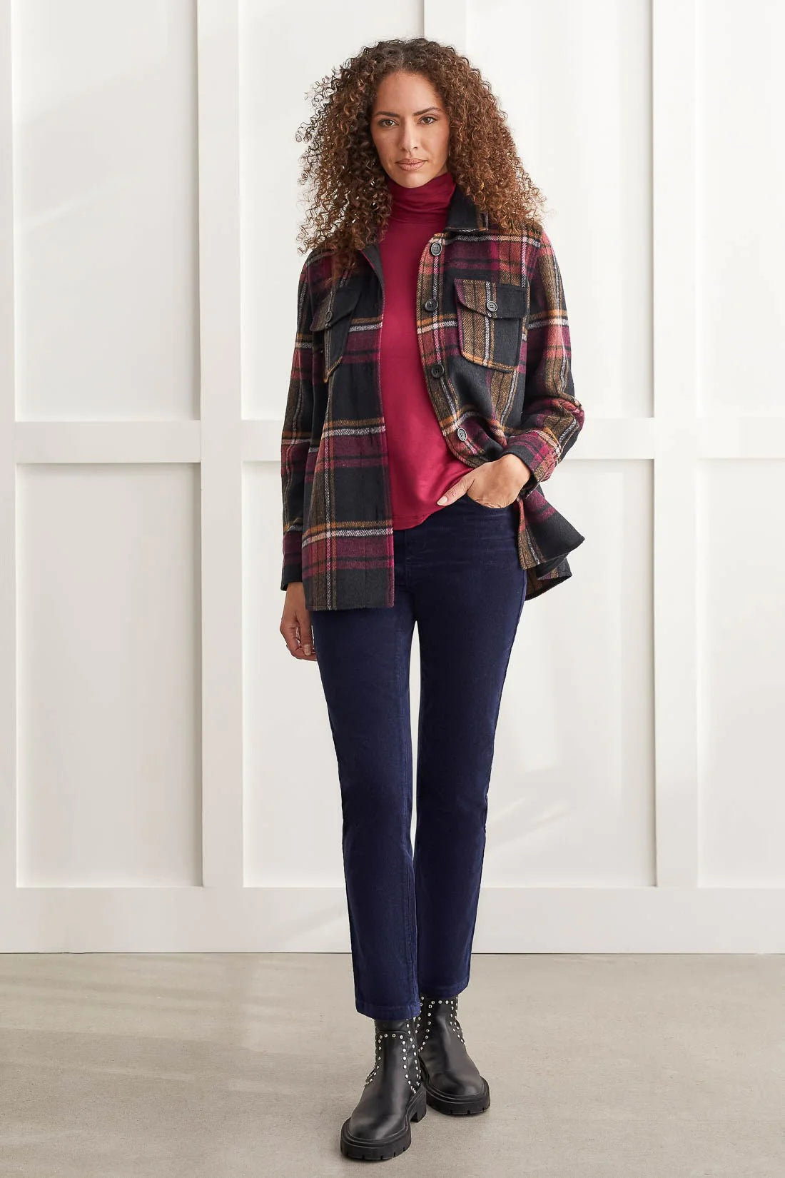 MID LENGTH PLAID SHAKET