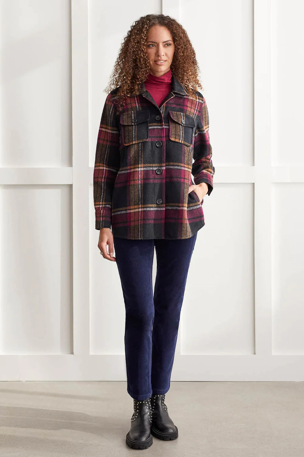 MID LENGTH PLAID SHAKET