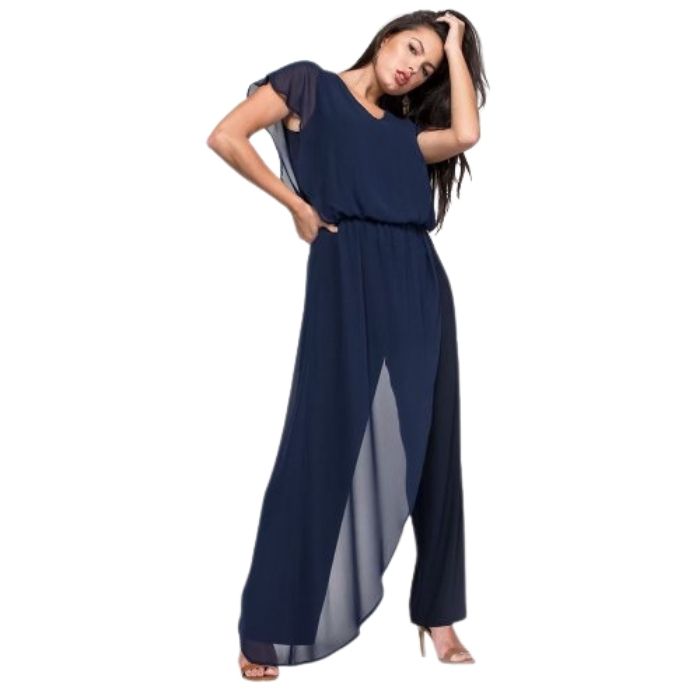 Chiffon Overlay Jumpsuit