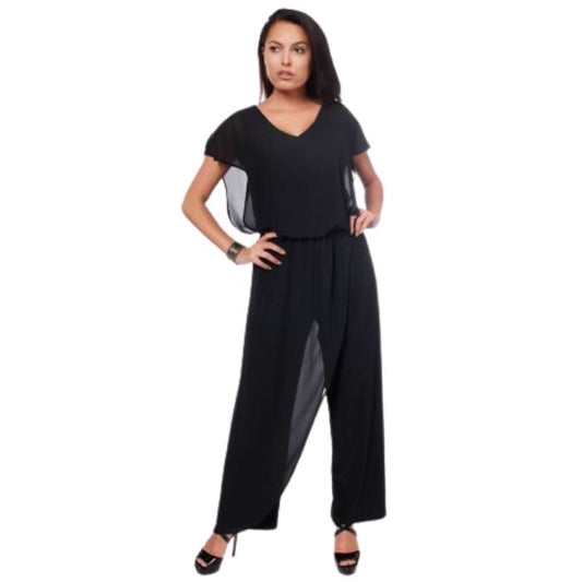 Chiffon Overlay Jumpsuit