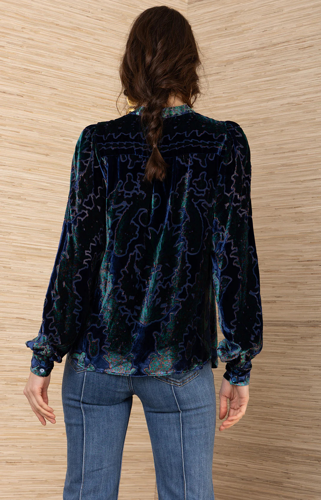 Hale Bob Navy Velvet Top