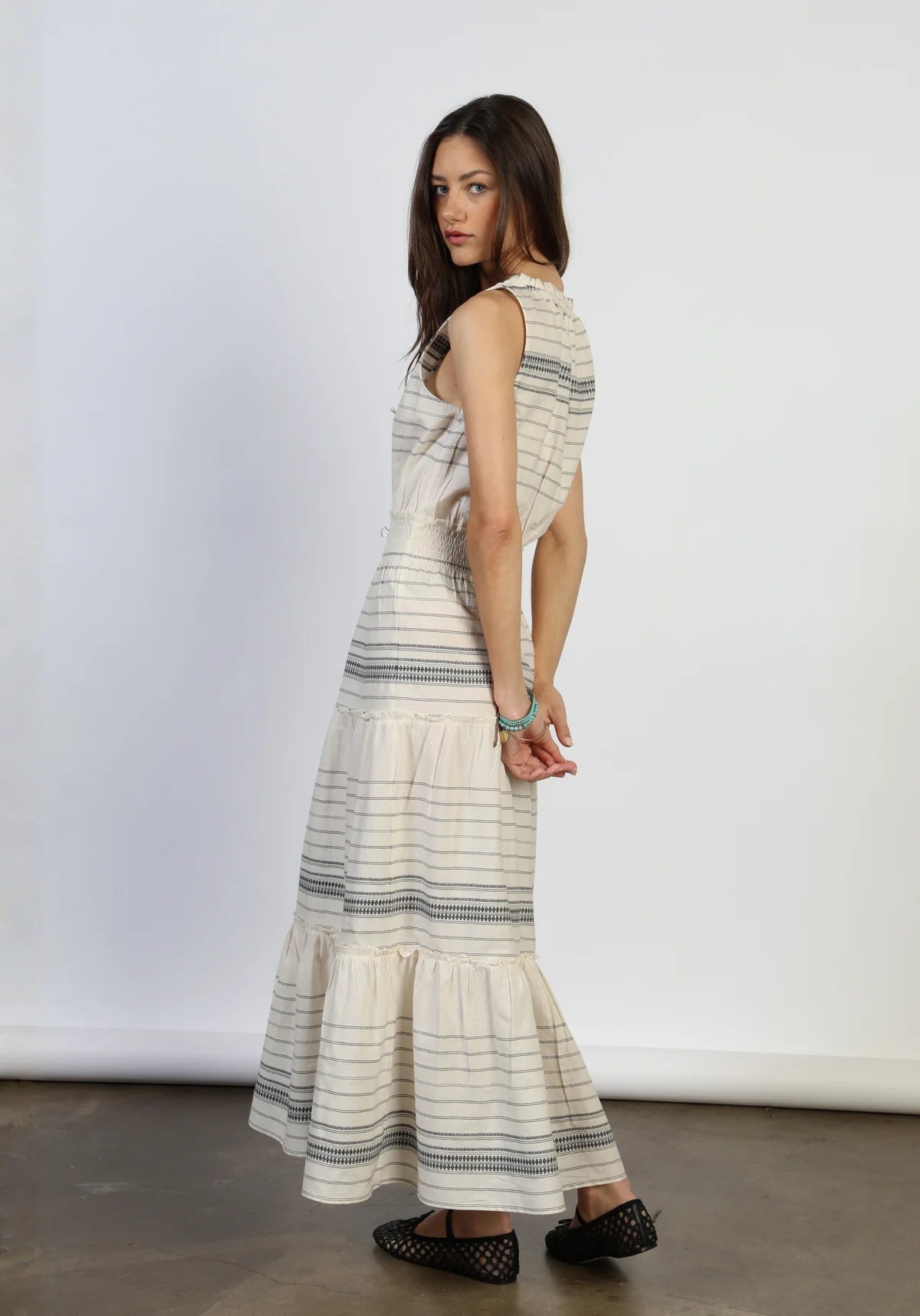 black strapless long dress with slit Soleil main image 1