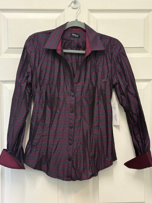 Webster Stripe Navy and Wine