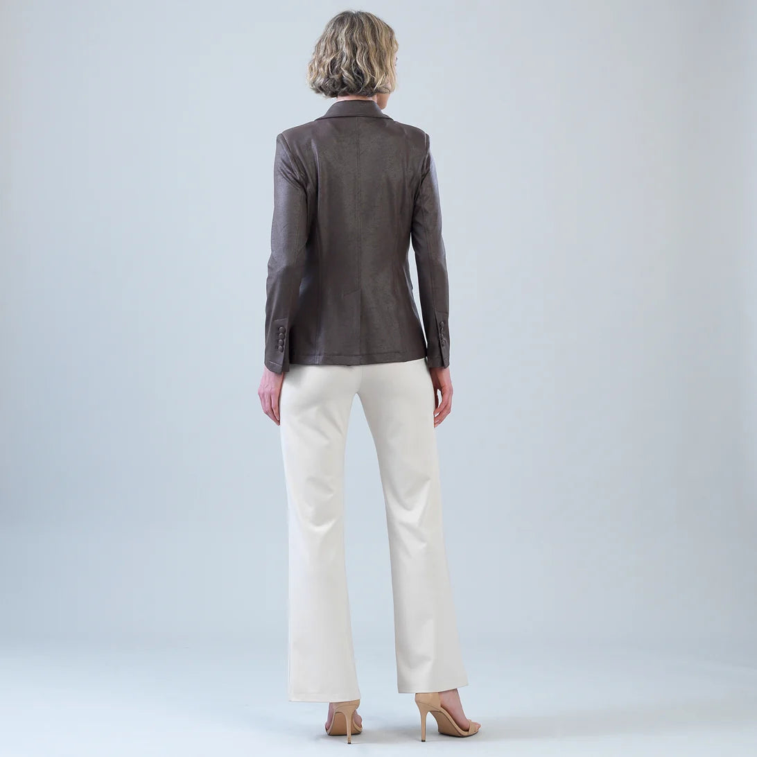 Liquid Leather™ Signature Pocket Blazer - Brown