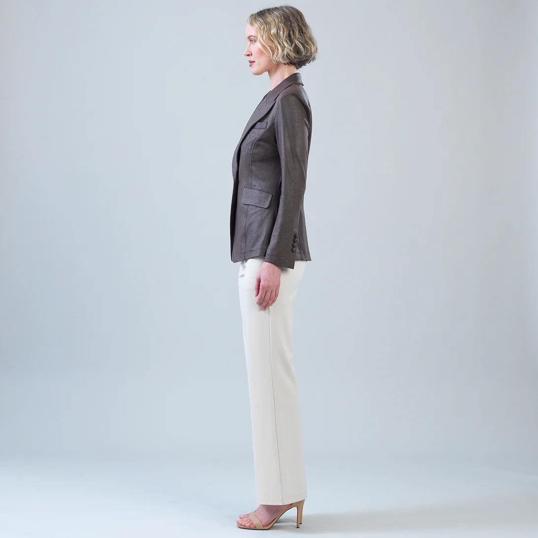 Liquid Leather™ Signature Pocket Blazer - Brown