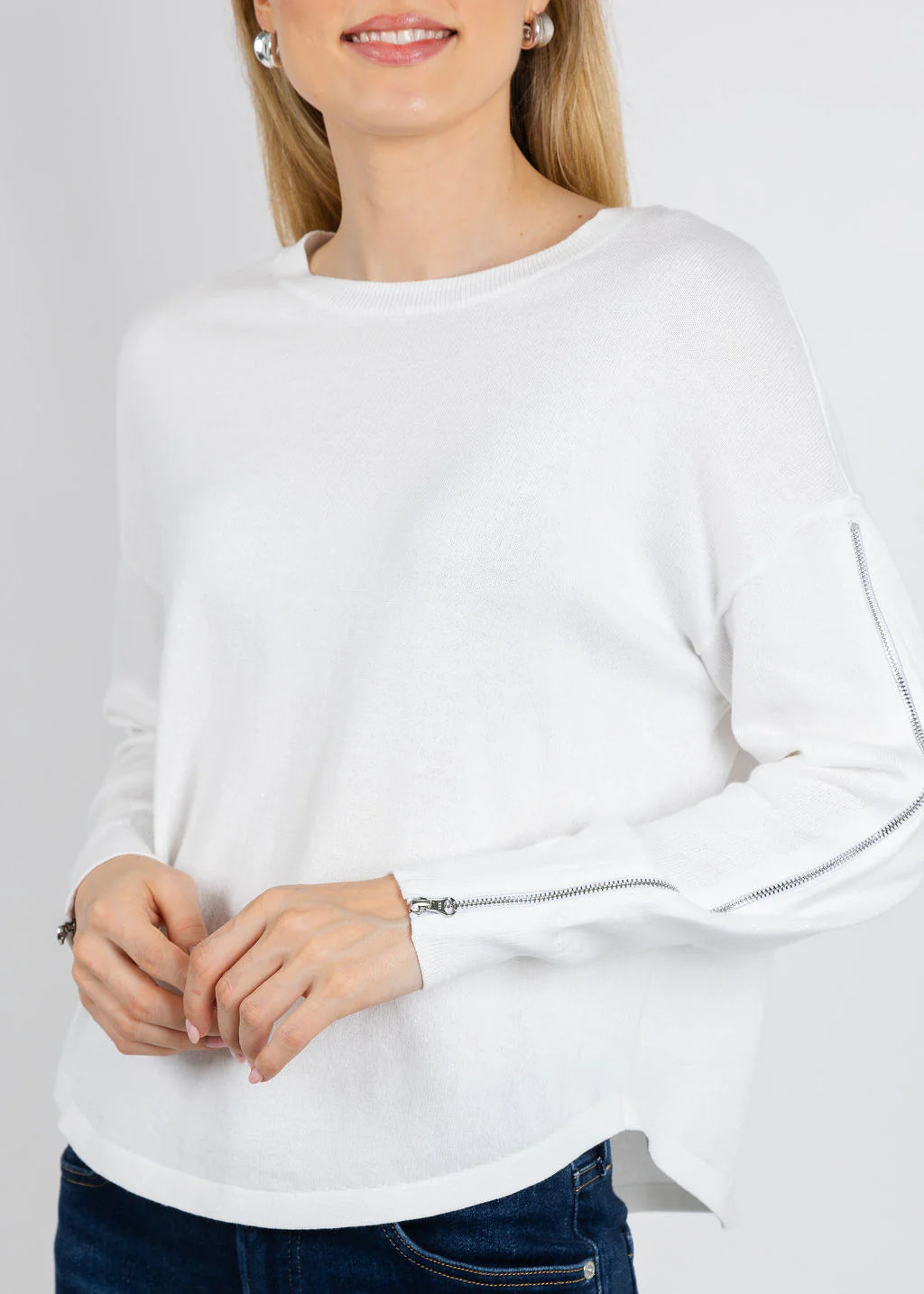 Zip Sleeve Sweater