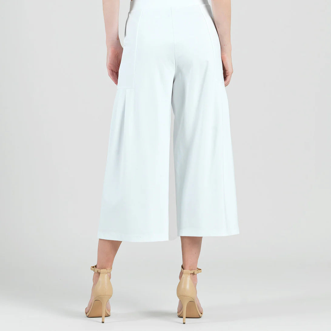 Rayon-Ponte Knit - Pleated Gaucho Pocket Pant