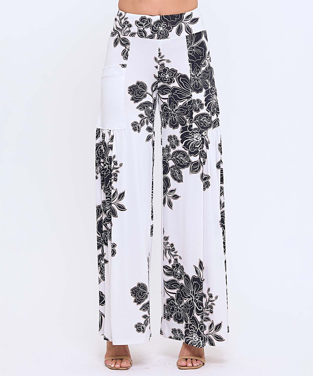 Printed Pocket Palazzo Pants